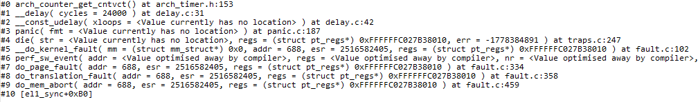 H64 el1_entry 异常中断调试分析